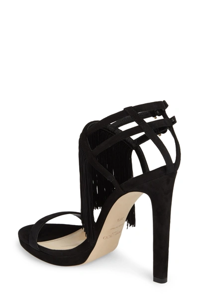 Shop Jimmy Choo Farrah Fringe Sandal In Black