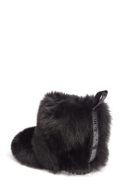 Shop Jimmy Choo Dalton Genuine Fox & Rabbit Fur Bootie In Black