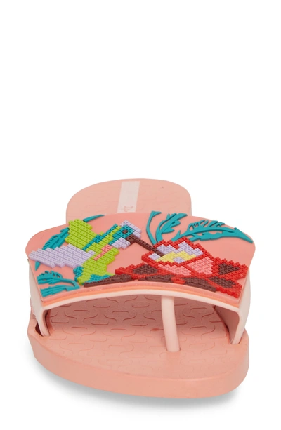 Shop Ipanema Nectar Floral Slide Sandal In Orange/ Pink