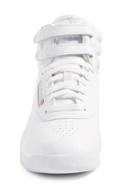 Shop Reebok 'freestyle Hi' Sneaker In White/ Silver