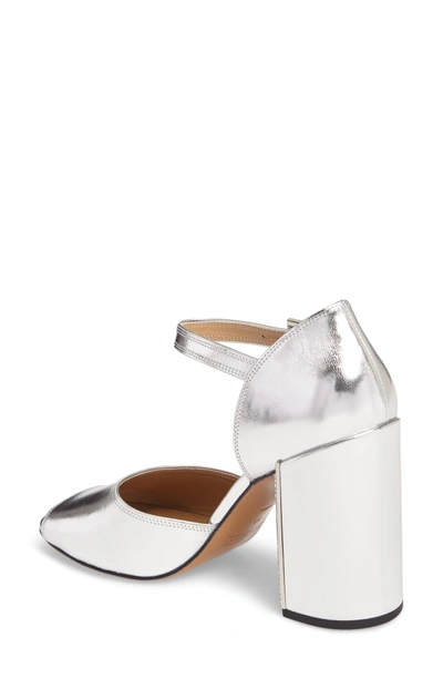 Shop Marc Jacobs Kasia Embellished Ankle Strap Sandal In Silver