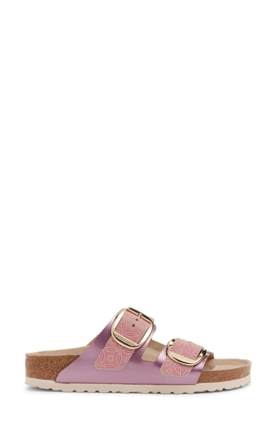 Shop Birkenstock Arizona Big Buckle Sandal In Ceramic Rose Leather