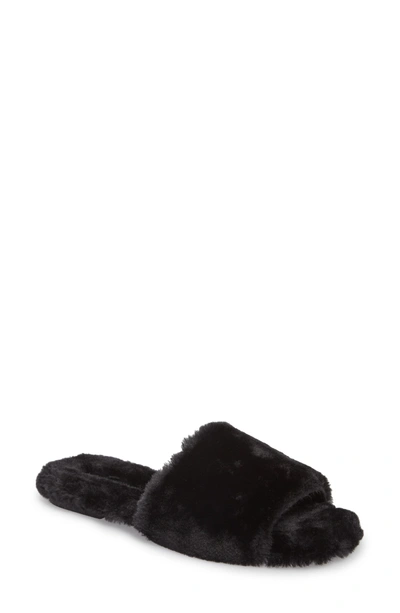 Jeffrey Campbell Motel-f Faux Fur Slide Sandal In Black | ModeSens