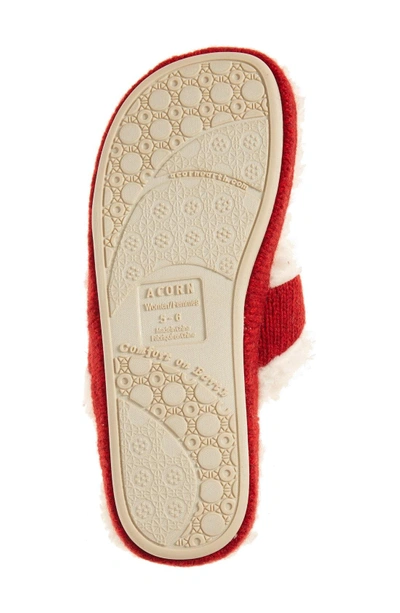 Shop Acorn 'ragg' Spa Slipper In Red Fabric