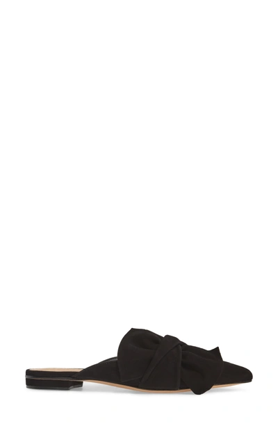 Shop Schutz D'ana Knotted Loafer Mule In Black Suede