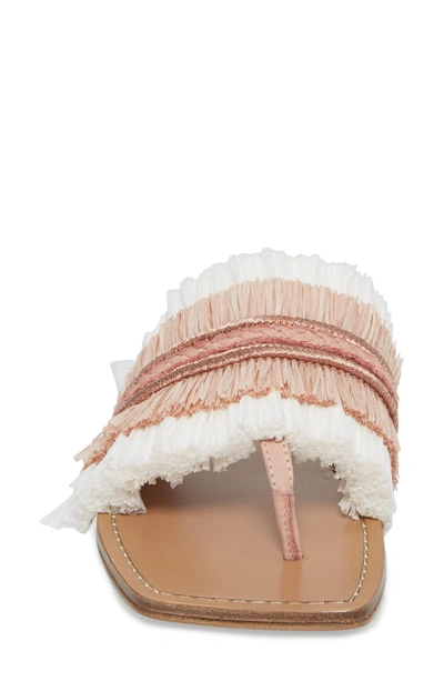 Shop Sigerson Morrison Woven Sandal In Nude/ White