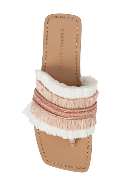 Shop Sigerson Morrison Woven Sandal In Nude/ White