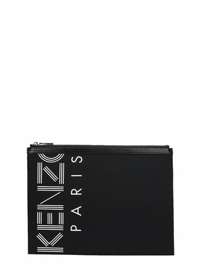 Shop Kenzo Black Fabric A4 Clutch Bag