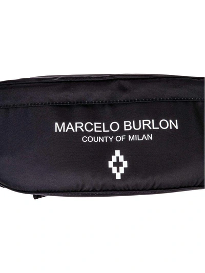 Shop Marcelo Burlon County Of Milan Pouch In Nero Bianco