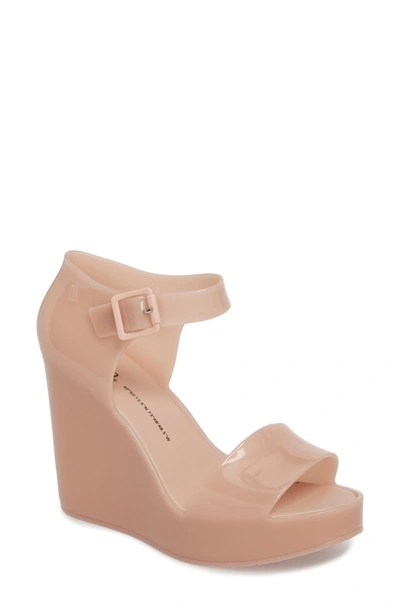 Shop Melissa Mar Platform Wedge Sandal In Light Pink Matte