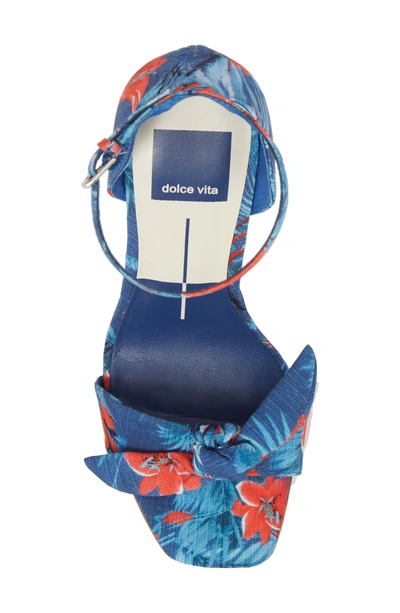 Shop Dolce Vita Helana Knotted Sandal In Blue Multi