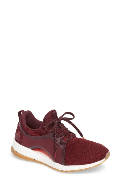 Shop Adidas Originals Pureboost X Atr Running Shoe In Red Night/ Ruby/ Easy Coral
