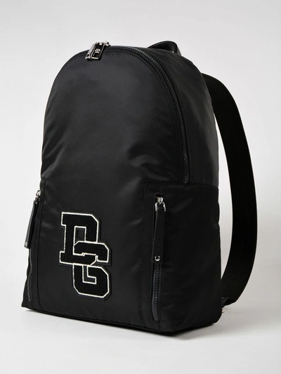 Shop Dolce & Gabbana Logo Patch Backpack In 8bblack