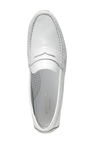 Shop Cole Haan Rodeo Penny Driving Loafer In Optic White Leather