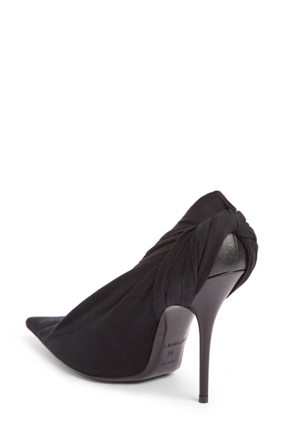 Shop Balenciaga Logo Wrap Pump In Black