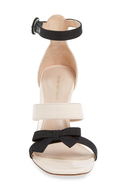 Shop Stuart Weitzman Ally Bow Sandal In Cashew Gloss