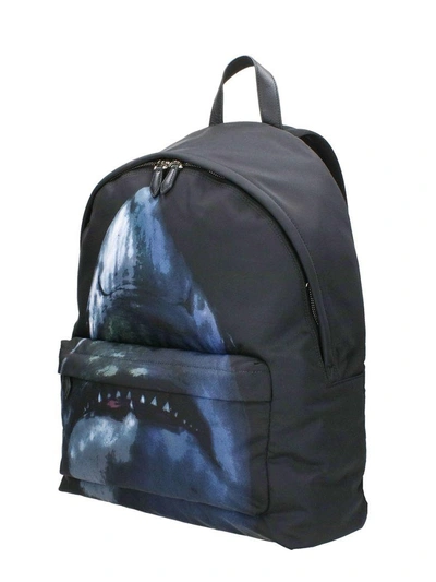 Shop Givenchy Shark Print Backpack In Black