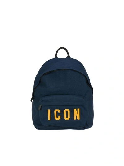 Shop Dsquared2 Medium Icon Backpack In Navy+ocra