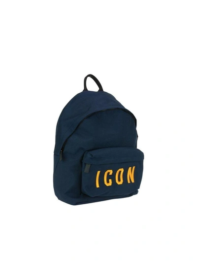Shop Dsquared2 Medium Icon Backpack In Navy+ocra