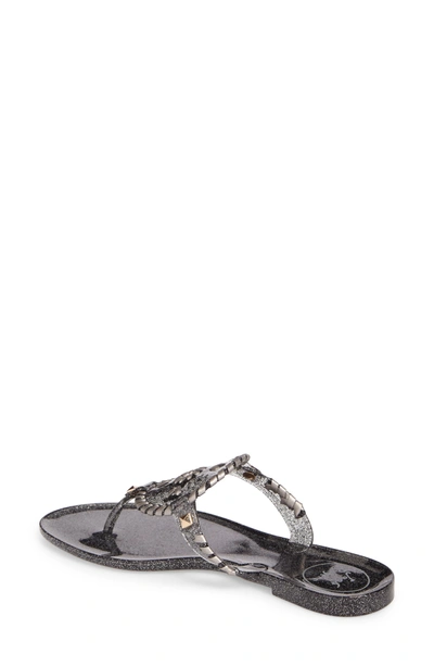 Shop Jack Rogers 'georgica' Jelly Flip Flop In Black Sparkle