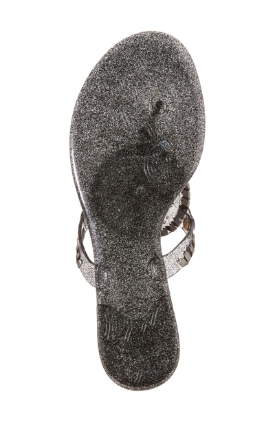 Shop Jack Rogers 'georgica' Jelly Flip Flop In Black Sparkle