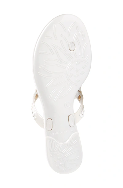 Shop Jack Rogers 'georgica' Jelly Flip Flop In Silver/ Silver