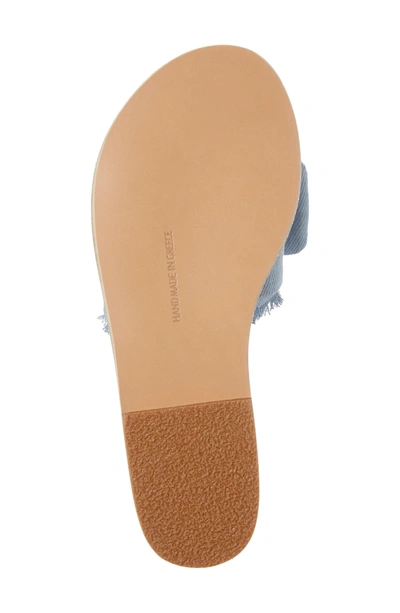 Shop Ancient Greek Sandals Taygete Bow Slide Sandal In Light Denim