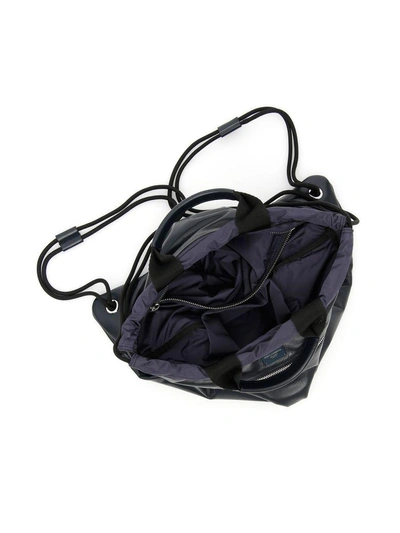 Shop Dolce & Gabbana Nappa And Lightweight Nylon Backpack In Blu Scuro-blublu