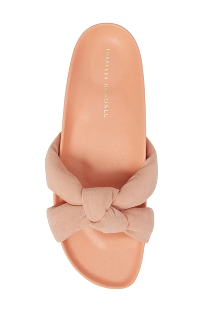 Shop Loeffler Randall Gertie Knotted Slide Sandal In Melon