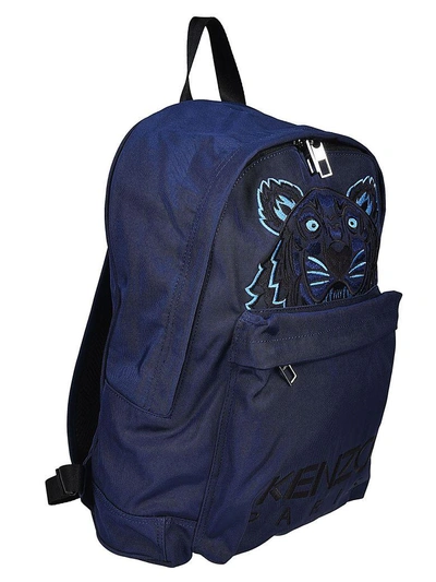 Shop Kenzo Tiger Backpack In Blue Marine