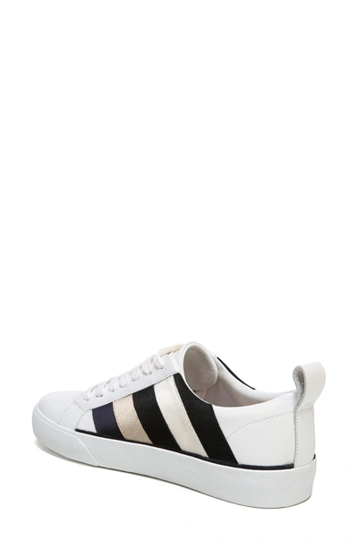 Shop Diane Von Furstenberg Tess Lace-up Sneaker In White/ Black/ Navy