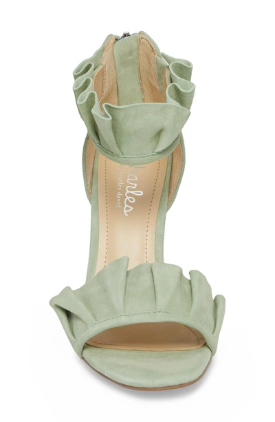 Shop Charles By Charles David Haley Ruffle Sandal In Mint Suede