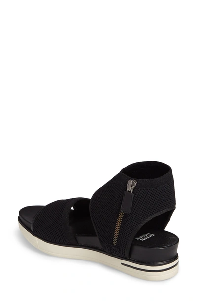 Shop Eileen Fisher Knit Sport Sandal In Black Fabric