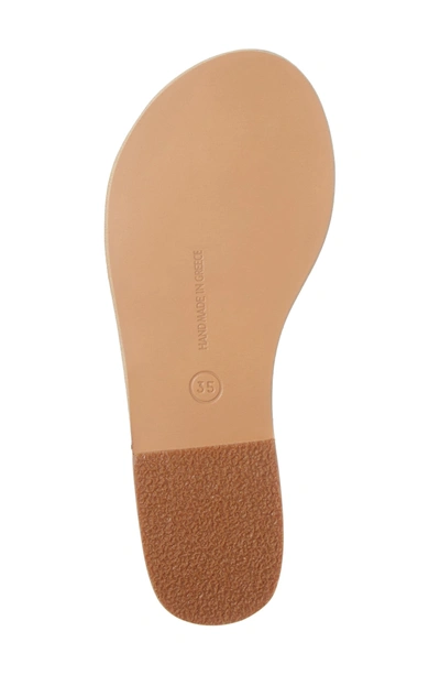 Shop Ancient Greek Sandals Lito Imitation Pearl Embellished T-strap Sandal In Natural Vachetta