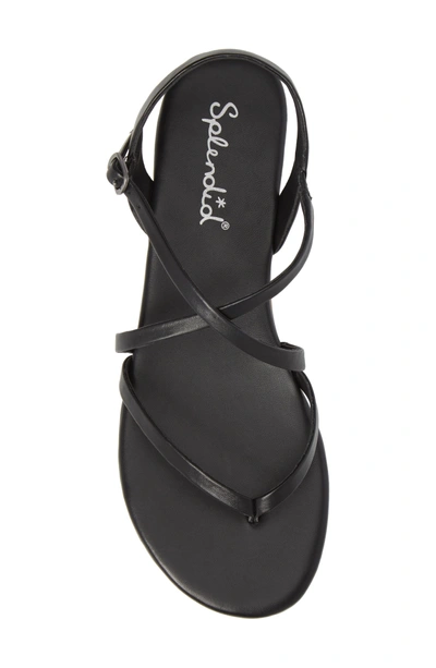 Shop Splendid Brett Strappy Flat Sandal In Black Leather