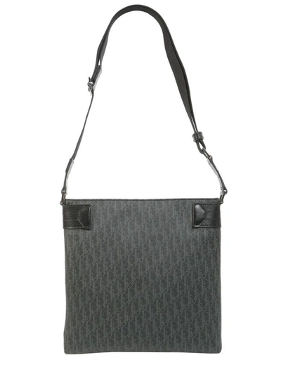 Shop Dior Crossbody Bag With Logo Print In Grigio