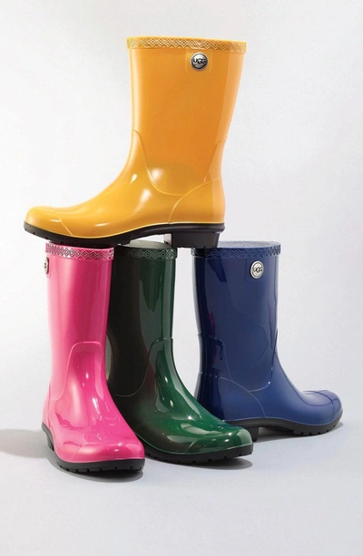 Shop Ugg 'sienna' Rain Boot In Neon Green