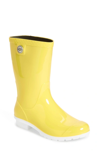 Shop Ugg 'sienna' Rain Boot In Neon Lime