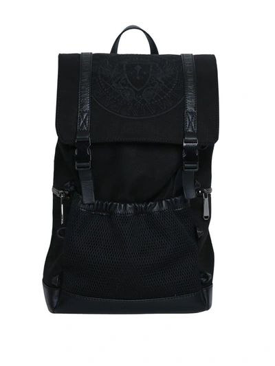 Shop Balmain Climb Leather-trimmed Nylon Backpack In Nero