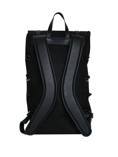 Shop Balmain Climb Leather-trimmed Nylon Backpack In Nero