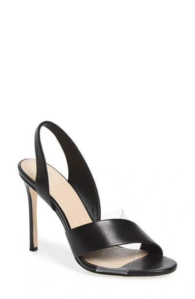Shop Pour La Victoire Elly Slingback Sandal In Black Leather