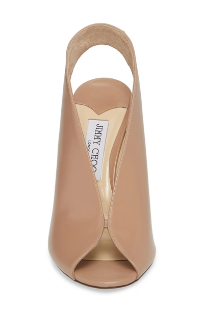 Shop Jimmy Choo Shar Peep Toe Slingback Pump In Ballet Pink