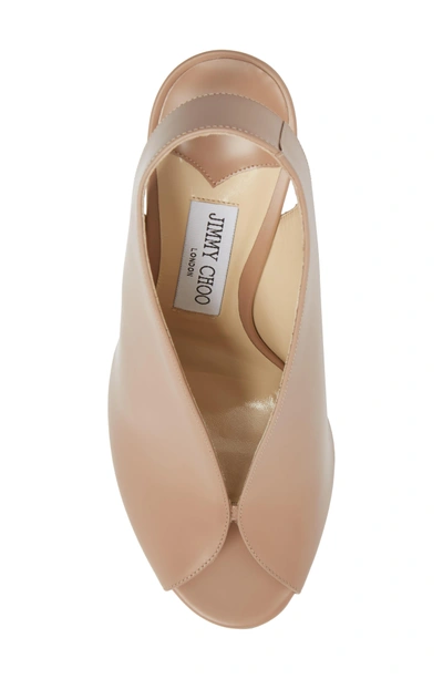 Shop Jimmy Choo Shar Peep Toe Slingback Pump In Ballet Pink