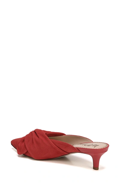 Shop Sam Edelman Laney Pointy Toe Mule In Candy Red Suede