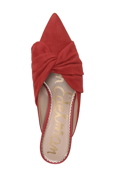Shop Sam Edelman Laney Pointy Toe Mule In Candy Red Suede