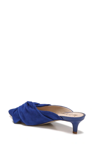 Shop Sam Edelman Laney Pointy Toe Mule In Deep Indigo Suede