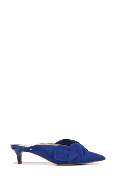 Shop Sam Edelman Laney Pointy Toe Mule In Deep Indigo Suede