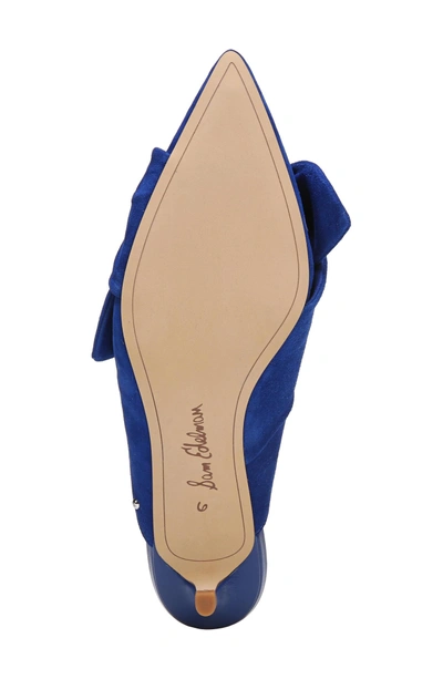 Shop Sam Edelman Laney Pointy Toe Mule In Deep Indigo Suede