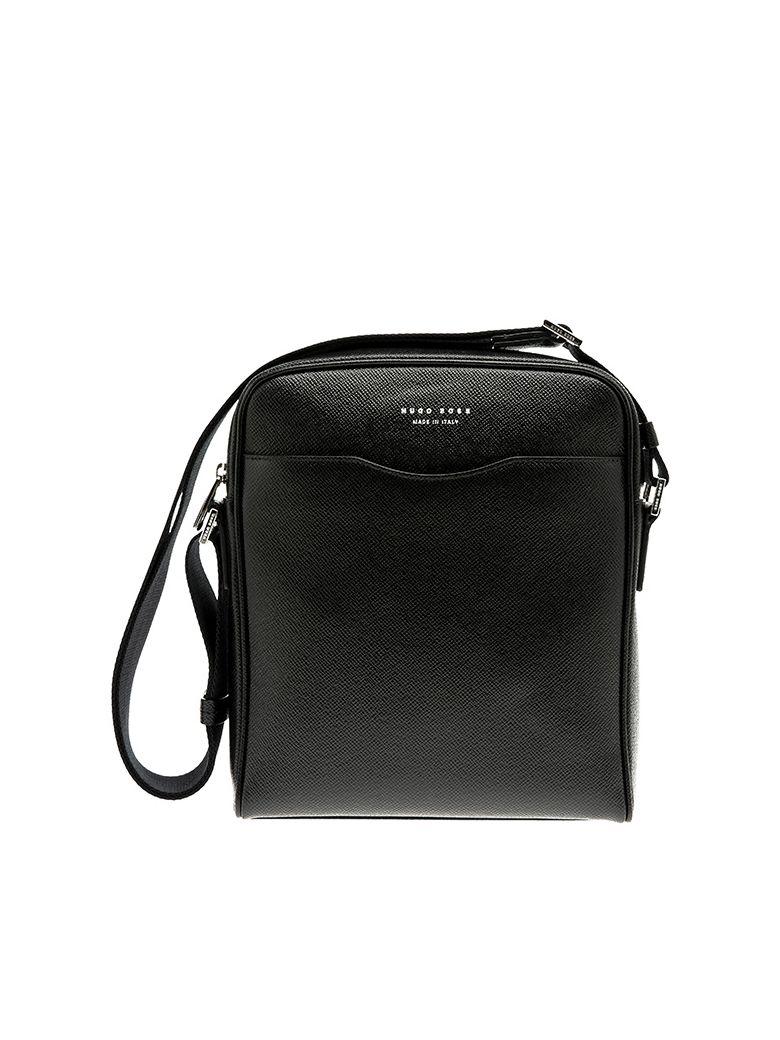 hugo boss leather satchel