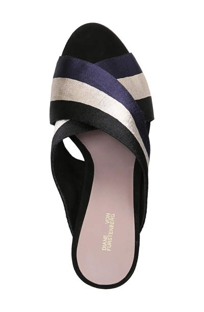 Shop Diane Von Furstenberg Emilyn Sandal In Black/ Dune